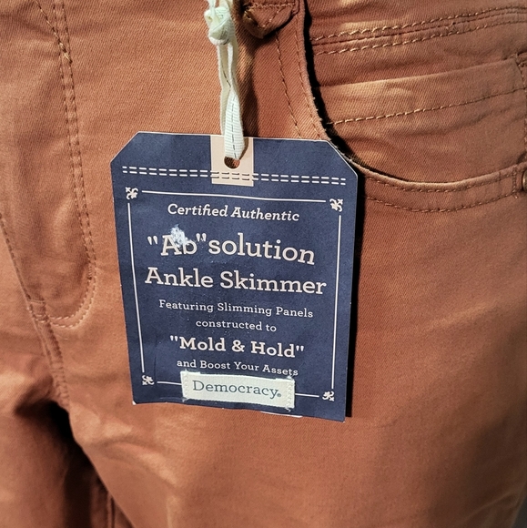 Democracy Women's NWT Peach "Ab" Solution Ankle Skimmer Skinny Jeans 10 Petite - Picture 6 of 12